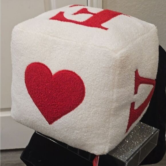 At Home Love Dice-Shaped Sherpa Accent Throw Pillow - Picture 8 of 8